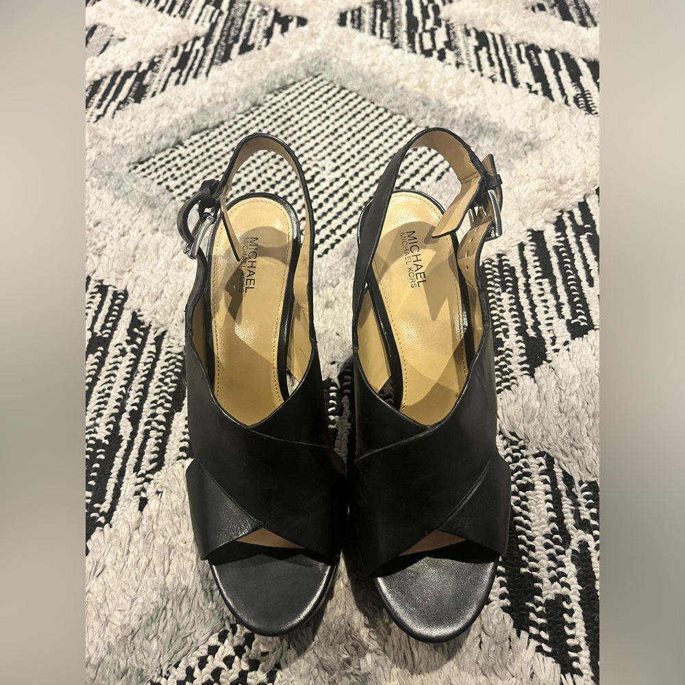 Michael Kors chunky black heels size 8.5